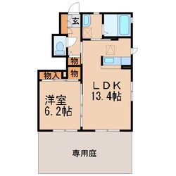 神前駅 徒歩3分 1階の物件間取画像